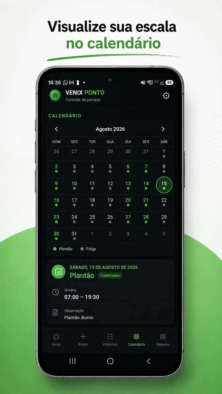 Calendário do Venix Ponto